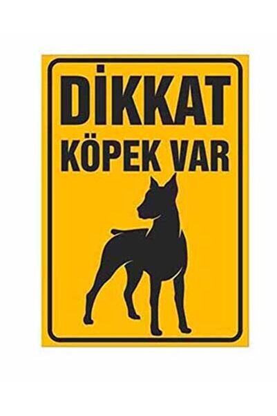 Vice Dikkat Köpek Var Pvc Plastik Levha (30x42 Cm, 200 Micron )