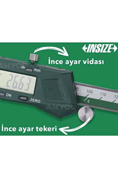 İnsize 1108-150 Dijital Kumpas 150 Mm