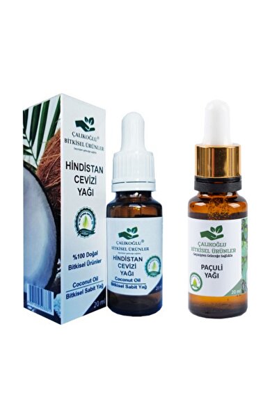 Çalıkoğlu Bitkisel Ürünler زيت شجرة الشاي والهند - 2 عبوة ميزة، 20 مل