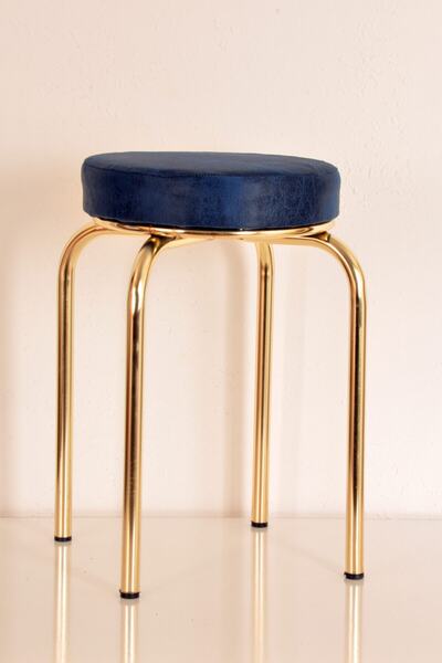 yılmaz masacılık 4 Adet Renkli Luma Altın Ahtapot Tabure Mutfak Taburesi Demir Tabure