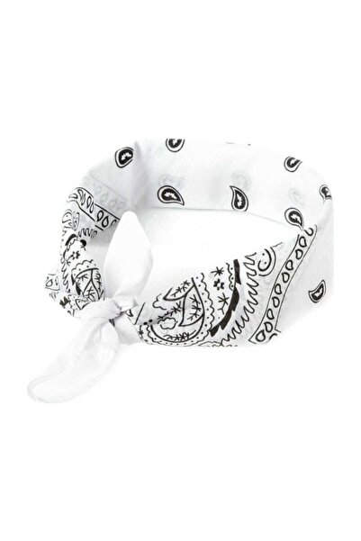 MİMES Λευκό Unisex κεφαλόδεσμο με έθνικ σχέδιο