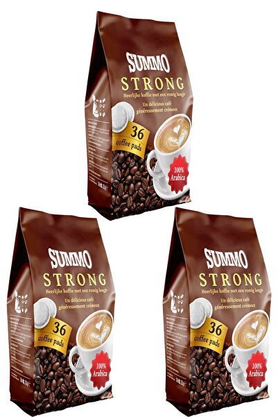 SUMMO Strong 108'li Avantaj Paketi (36x3) Senseo Pads Coffee Pod Kahve Kapsülü