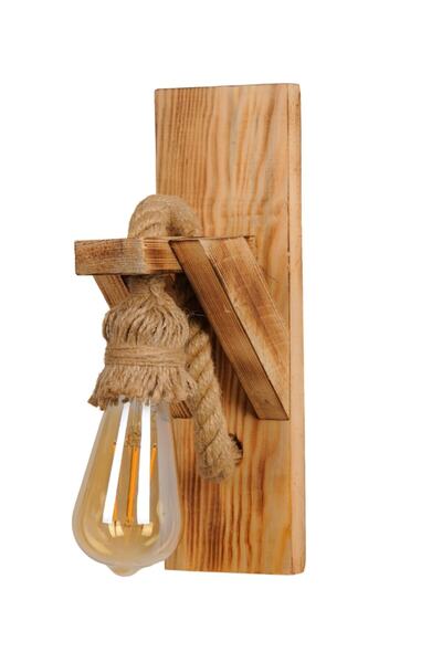 Genel Markalar Retro Ahşap Lamba Ahşap Duvar Lambası Cafe Otel Restorant Için...