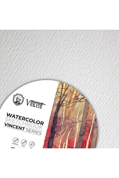 Vincent Vıncent Watercolor Circle Sketchbook - 300gr, 40cm, 10 Sheets Watercolor Notebook