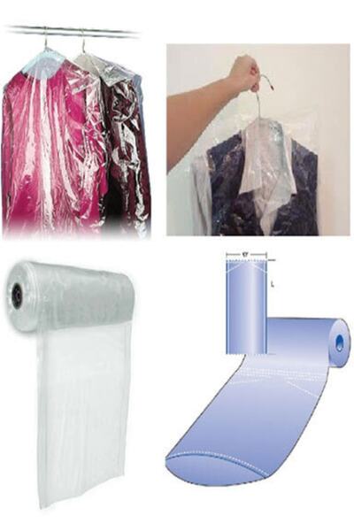 Naylon Brando Elbise Torbası 60x120 Omuzlu Baskısız Rulo 250 Adet