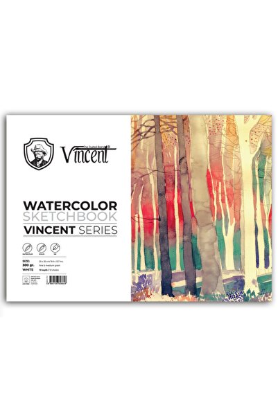 Vincent Vıncent Watercolor Sketchbook 300gr 25cmx35cm 10 Sayfa Suluboya Defteri