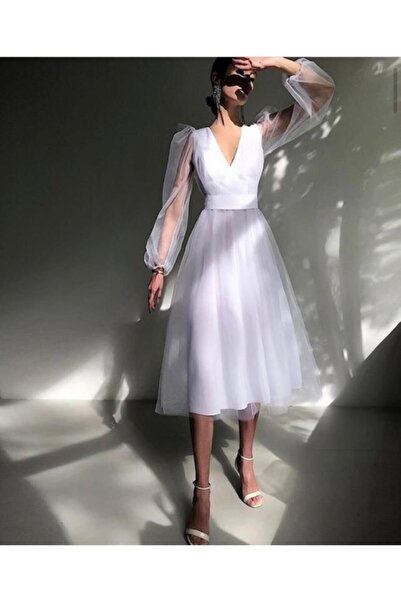 Shine İstanbul Astarlı Tül Elbise