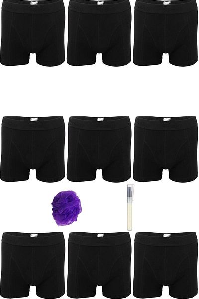 Tutku Lycra Elastan Black Ανδρικό Boxer Σετ 9 τεμαχίων