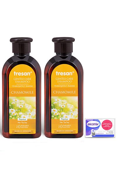 Tresan 300 Ml Chamomile Shampoo - 2 Pieces for All Types of Hair