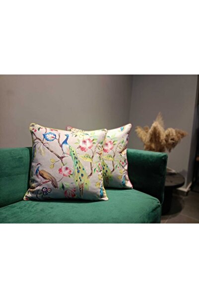 Alacastore cu vipușcă Husă de pernă cu imprimare digitală Peafowl, pachet de ...