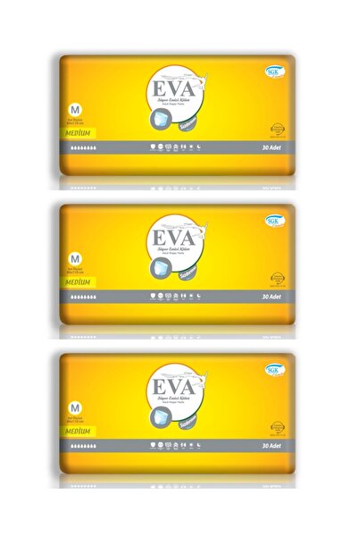 EVA حفاضات داخلية للمرضى 90 قطعة متوسطة الحجم للنساء والرجال