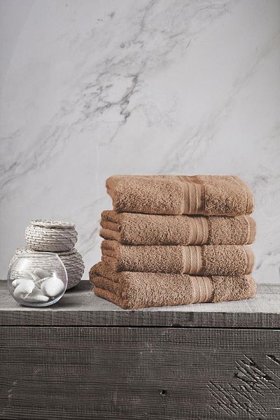 Tertio Rainbow 100% Cotton Extra Soft 4-Piece Hand/Face Towel Set (4*50x80)