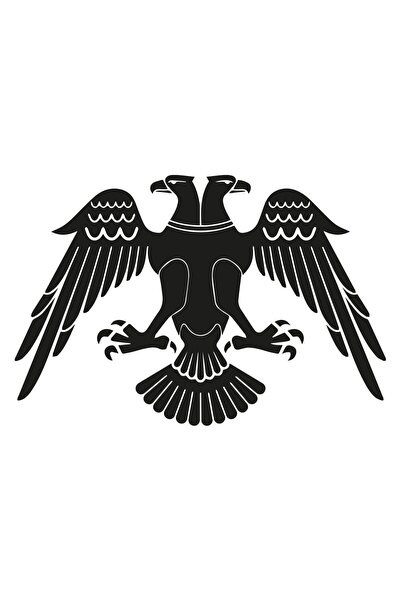 Dijitonline Çift Başlı Kartal - Oto Sticker - Araba Sticker 30cm