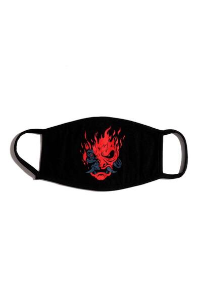Bant Giyim Unisex Siyah  Pamuklu Yıkanabilir Maske
