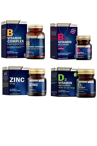 Nutraxin D3 + B12 + Vitamin B - 120 Tablets, 60 Tablets, 60 Tablets, 100 Tablets