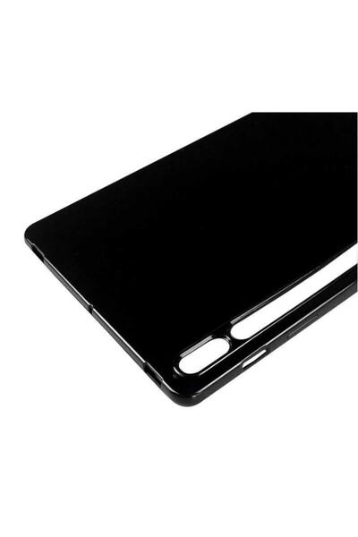 HTstore جالاكسي تاب S7 T870 - غطاء تابلت أسود من السيليكون الفائق