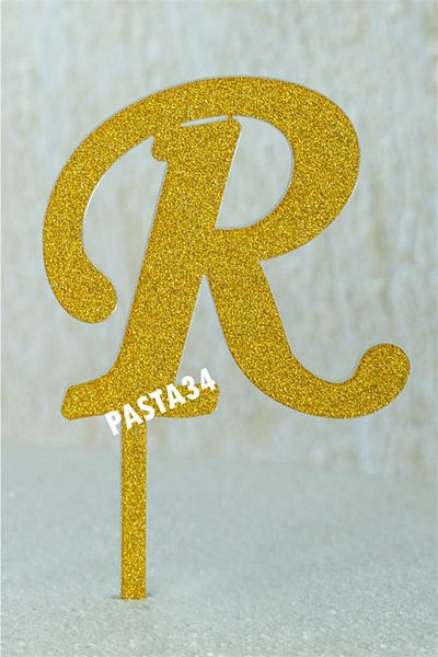 Pasta34 Χωρίς χυμένο γράμμα ασημί πλεξιγκλάς 5 cm Gold R