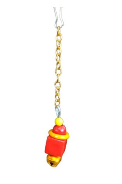 TUĞRA PET MARKET Yellow and Red Colored Swing Toy Set for Your Budgies