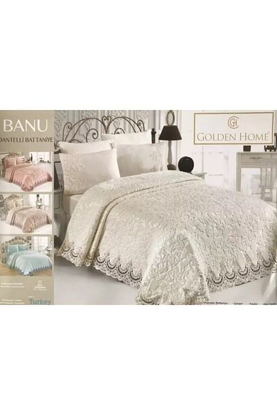 GOLDEN HOME Lacy Blanket Set (cream)