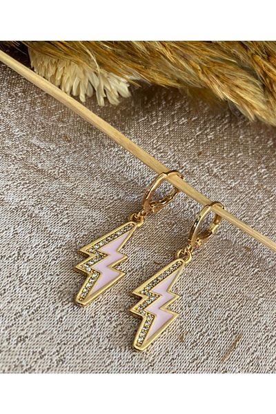 Markiz Takı Light Pink Lightning Earrings