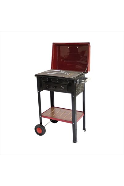 Açan Lüx-2 Tahta Sehpahalı Barbekü Mangalı+maşa Ve Yelpaze Hediye