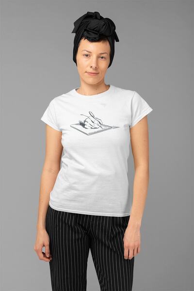 ErTaPassage Creion alb cu imprimeu Femeie tricou - T6044655