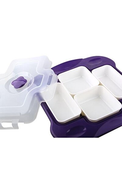 FırsatVar Breakfast Set 5 Pieces - Lockable Lid and Tray Detailed