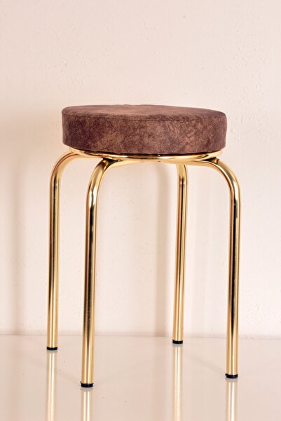 yılmaz masacılık 4 Lü Kahverengi Ninova Altın Ahtapot Tabure Mutfak Taburesi ...