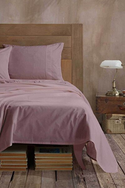 Elart Ranforce Çarşaf Seti Tek Kişilik %100 Pamuk (180x240 cm) Gülkurusu