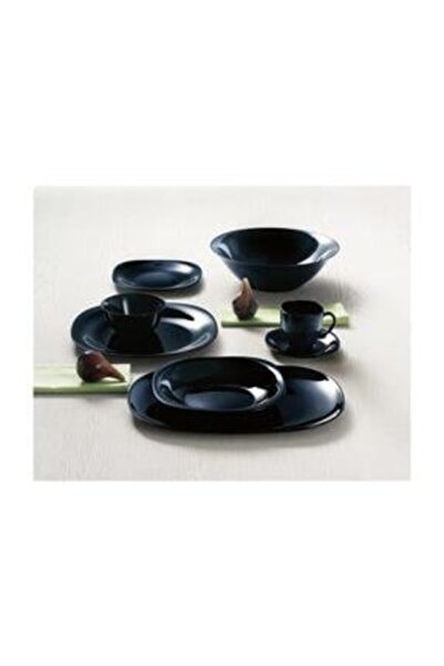 Luminarc Carine Siyah 6 Adet 21 cm Yemek 6 Adet 27 cm Servis 6 Adet 12 cm Çorba 1 Adet 27 cm Salata Tabağı