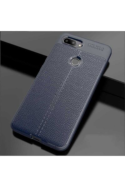 noktaks Xiaomi Mi 8 Lite متوافق مع الجلد ذو مظهر كربوني من السيليكون