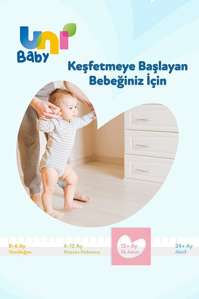 Uni Baby First Step Wet Wipes 5x52 Lid