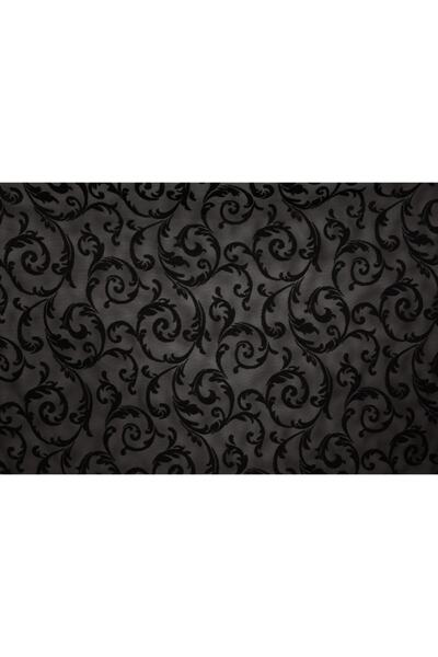 AKÇA TEKSTİL Sultan 2 Model Black Color Single Wing Erected Pleated Background Curtain 300*260 cm (Package Product)