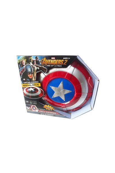 Şenver Toys لعبة Marvel Avengers Captain America Shield الإلكترونية مع أضواء وأصوات مقاس 27 × 27 سم