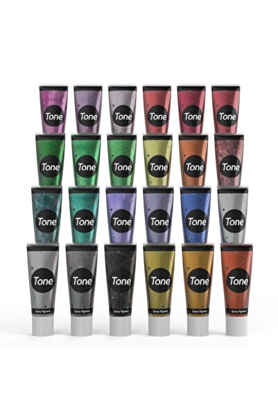 Resinin Tone Pearl Epoksi Renk Pigmenti Seti Sedef Renkler 24x30 Ml