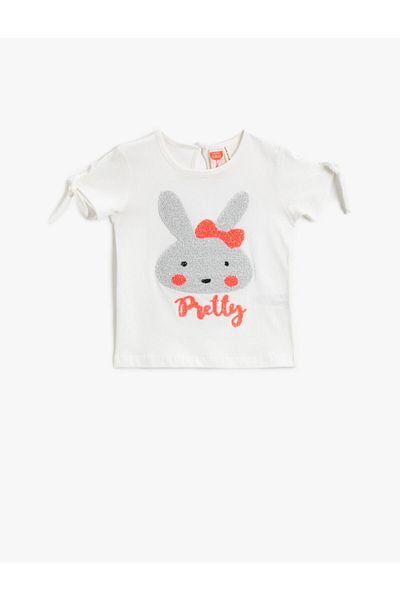 Koton Baby Girl WHITE Printed T-Shirt Cotton