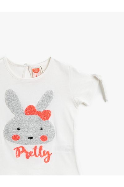 Koton Baby Girl WHITE Printed T-Shirt Cotton