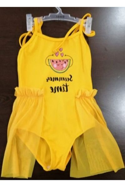 Eros Yellow Watermelon Tulle Girls' Swimsuit
