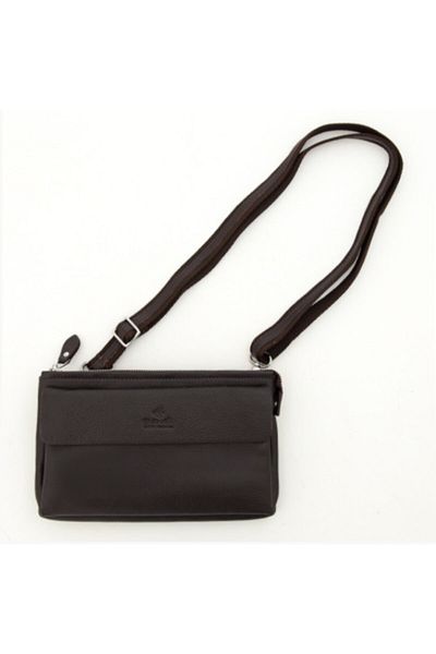 Eminsa Brown Leather Clutch Wallet, Bag
