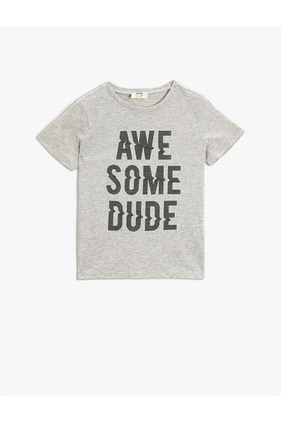 Koton Written T-Shirt Short Sleeve Crew Neck Cotton