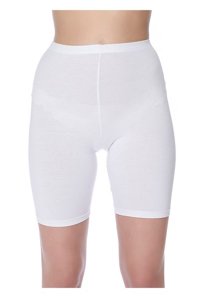 BellaVino Women's White Short Combed Cotton Tights Gty778