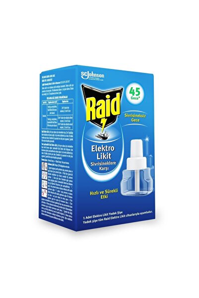 Raid Sivrisineklere Karşı Elektro Likit 1 Yedek 45 Gece