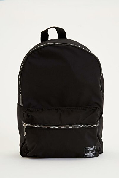 NK Su Geçirmez Kumaş Siyah Sırt Çantası 14000640