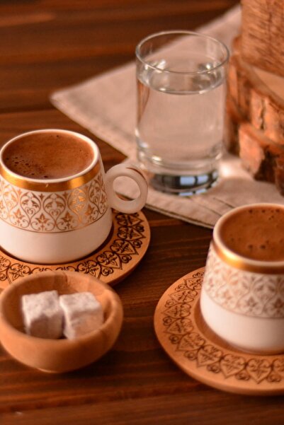 Bambum Ottoman - 2-Person Coffee Set with Pattern Base B0240