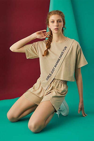 GİZZEY 20607 με τύπωμα Γυναικείο Σορτς Σετ