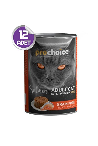 ProChoice Pro Choice Adult Somonlu Kedi Konservesi Pate 400 gr 12 Ad
