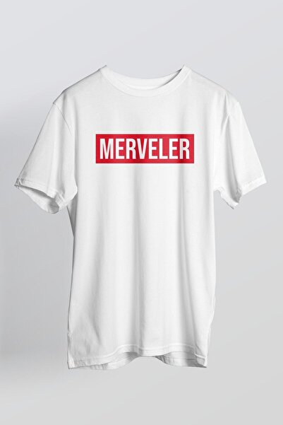 HobyUsa Μπλουζάκι Unisex White Merves Printed