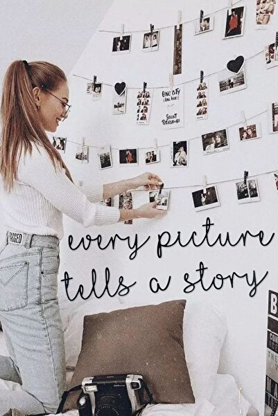 HTS TASARIM Every Picture Tells A Story Ahşap Dekoratif Duvar Yazısı
