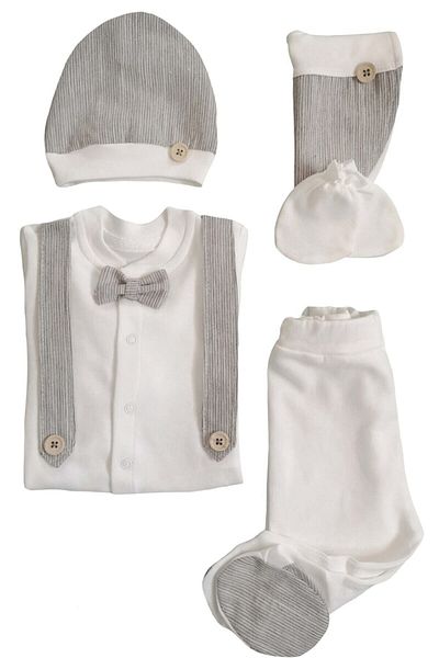 Bebbemini Newborn Cotton Set of 5 Bow Tie Male 1001645