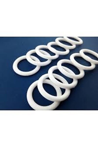 ALYA CENTER 10 bucăți de inel din plastic pentru perdea albă rustică